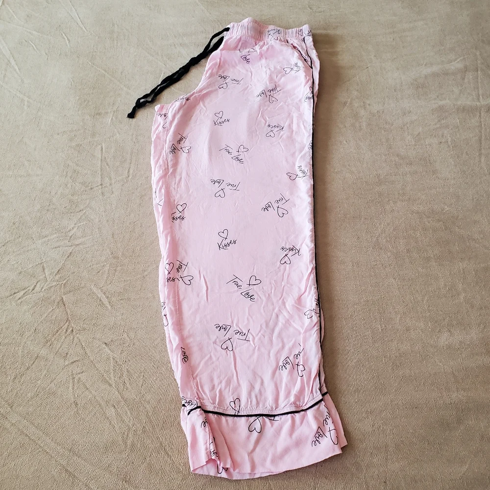 Jenni Pink Love Lightweight Pajama Pants Large - Picture 3 of 4